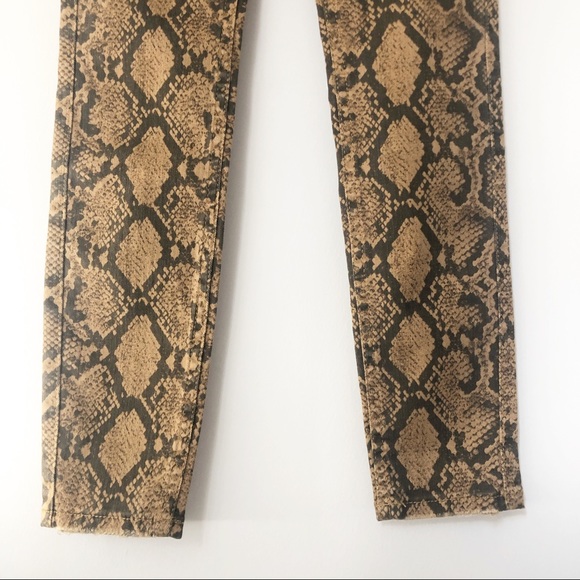Zara High Rise Snakeskin Skinny Jeans - Picture 5 of 8
